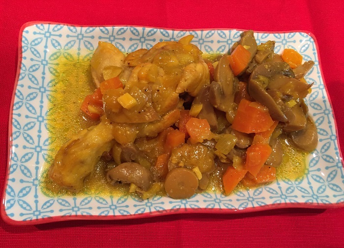 Muslos de Pollo con Zanahorias y Champiñones - Yantando